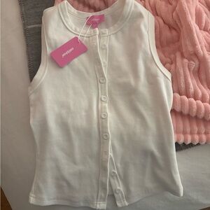 Edikted White Button Down Shirt